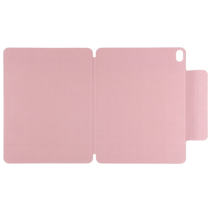 For iPad Air 13 2025 / 2024 Double-sided Clip Fixed Buckle Magnetic PU Leather Smart Tablet Case(Light Pink) - iPad Air 13 2025 / 2024 Cases by buy2fix | Online Shopping UK | buy2fix
