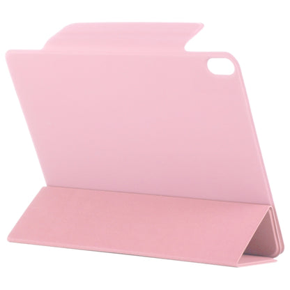 For iPad Air 13 2025 / 2024 Double-sided Clip Fixed Buckle Magnetic PU Leather Smart Tablet Case(Light Pink) - iPad Air 13 2025 / 2024 Cases by buy2fix | Online Shopping UK | buy2fix