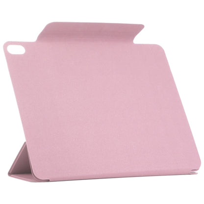 For iPad Air 13 2025 / 2024 Double-sided Clip Fixed Buckle Magnetic PU Leather Smart Tablet Case(Light Pink) - iPad Air 13 2025 / 2024 Cases by buy2fix | Online Shopping UK | buy2fix