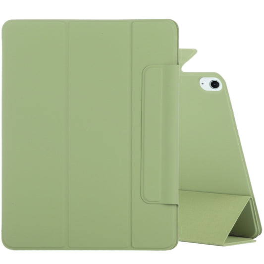 For iPad Air 13 2025 / 2024 Double-sided Clip Fixed Buckle Magnetic PU Leather Smart Tablet Case(Grass Green) - iPad Air 13 2025 / 2024 Cases by buy2fix | Online Shopping UK | buy2fix
