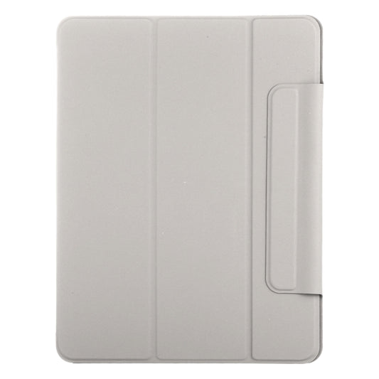 For iPad Air 13 2025 / 2024 Double-sided Clip Fixed Buckle Magnetic PU Leather Smart Tablet Case(Grey) - iPad Air 13 2025 / 2024 Cases by buy2fix | Online Shopping UK | buy2fix
