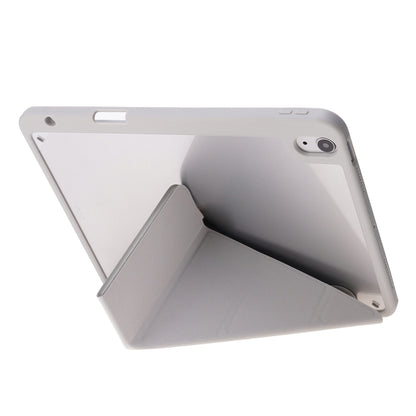 For iPad Air 11 2025 / 2024 Deformation Transparent Acrylic Leather Tablet Case(Grey) - iPad Air 11 2025 / 2024 Cases by buy2fix | Online Shopping UK | buy2fix