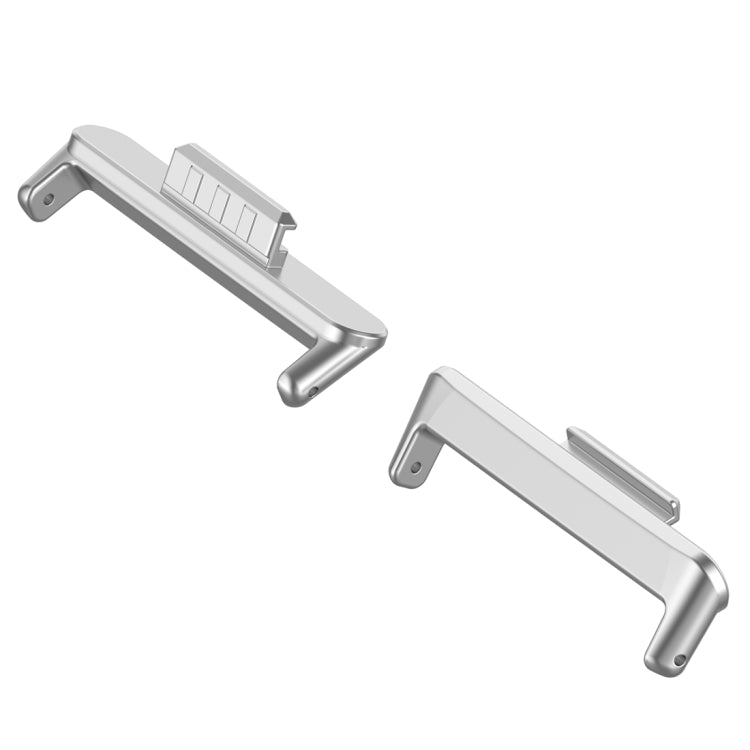 For Huawei Watch Fit3 20mm 1 Pair Stainless Steel Metal Watch Band Connector(Silver) by buy2fix