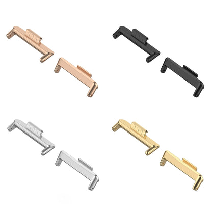 For Huawei Watch Fit3 20mm 1 Pair Stainless Steel Metal Watch Band Connector(Black) by buy2fix