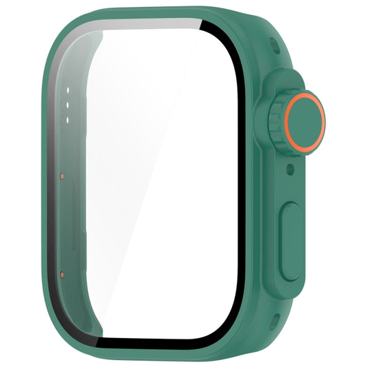 For Huawei Watch Fit3 PC + Tempered Glass Film Full Coverage Watch Protective Case(Green) by buy2fix
