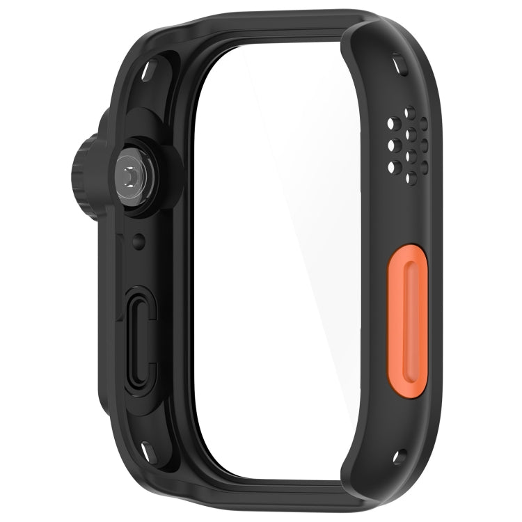 For Huawei Watch Fit3 PC + Tempered Glass Film Full Coverage Watch Protective Case(Black) by buy2fix