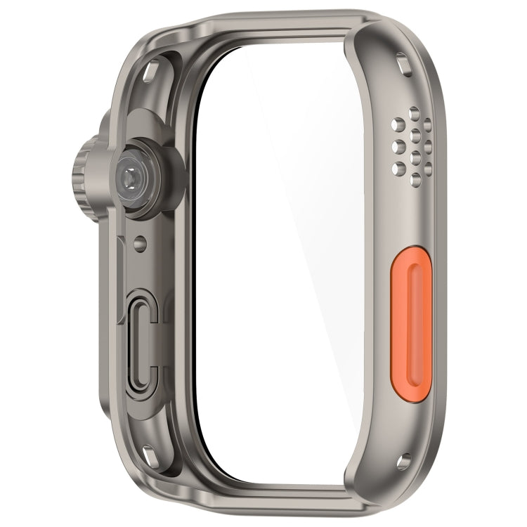 For Huawei Watch Fit3 PC + Tempered Glass Film Full Coverage Watch Protective Case(Titanium Color) by buy2fix