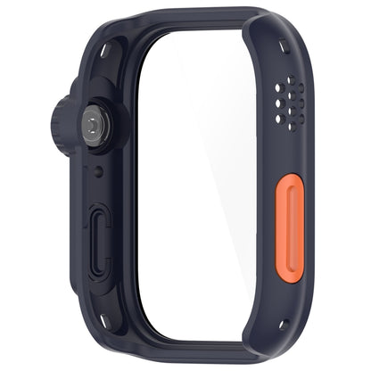 For Huawei Watch Fit3 PC + Tempered Glass Film Full Coverage Watch Protective Case(Midnight Blue) by buy2fix