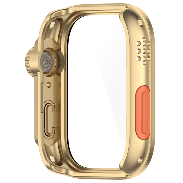 For Huawei Watch Fit3 PC + Tempered Glass Film Full Coverage Watch Protective Case(Champagne Gold) by buy2fix