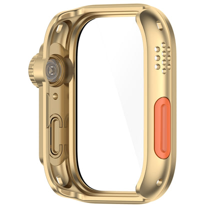 For Huawei Watch Fit3 PC + Tempered Glass Film Full Coverage Watch Protective Case(Champagne Gold) by buy2fix