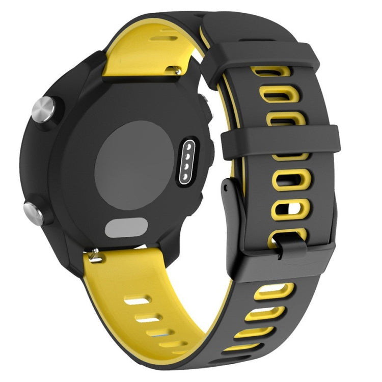 22mm For Huawei Watch GT2e 46mm Silicone Watch Band(Black+Yellow) by buy2fix