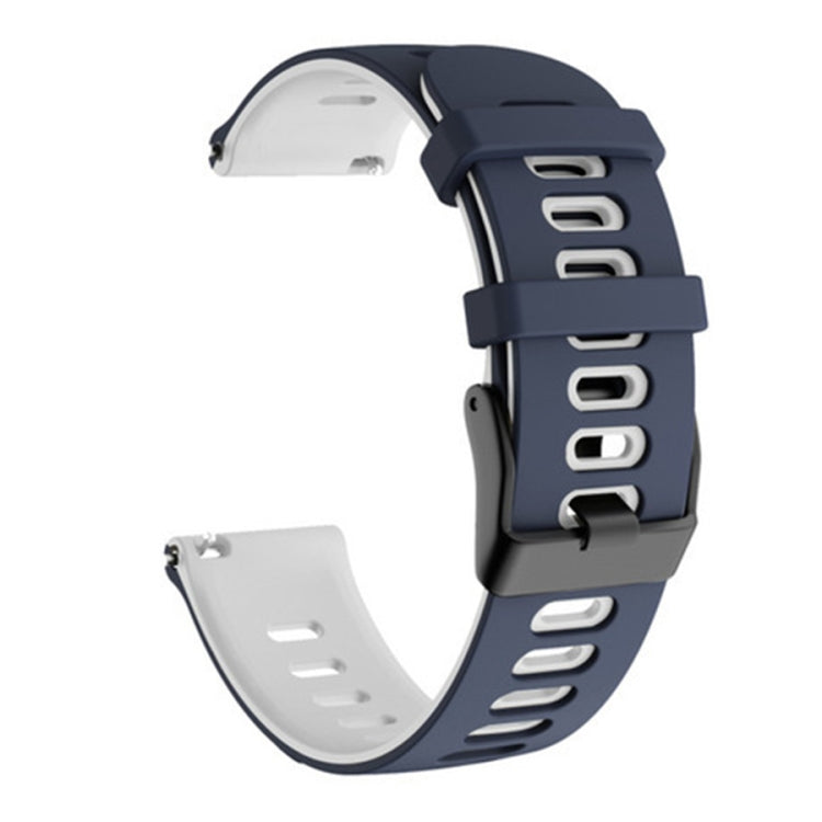 22mm For Huawei Watch GT2e 46mm Silicone Watch Band(Dark Blue+White) by buy2fix