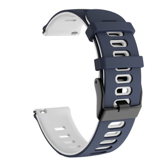22mm For Huawei Watch GT2e 46mm Silicone Watch Band(Dark Blue+White) by buy2fix