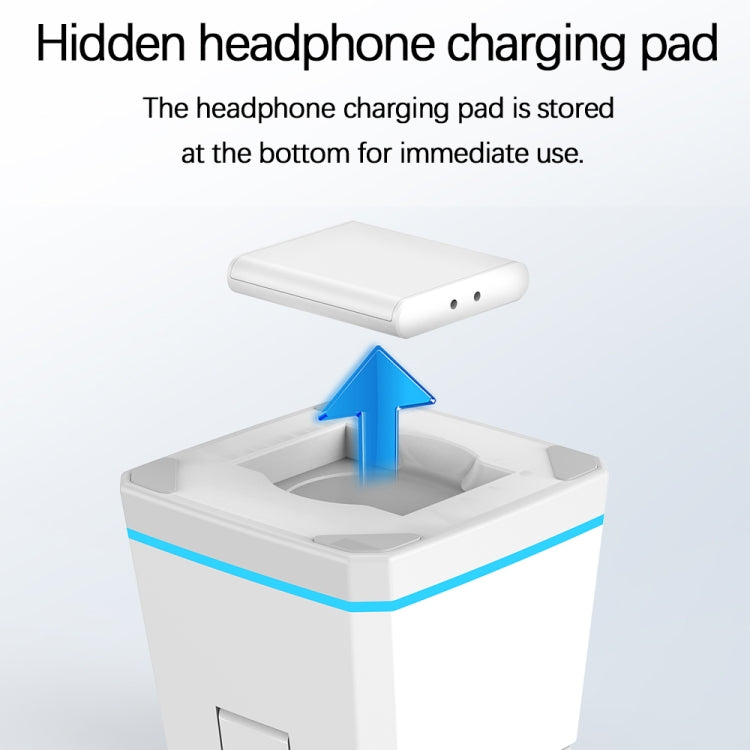 H49 3 in 1 Multi-function Magnetic Wireless Charger(Dark Grey) by buy2fix