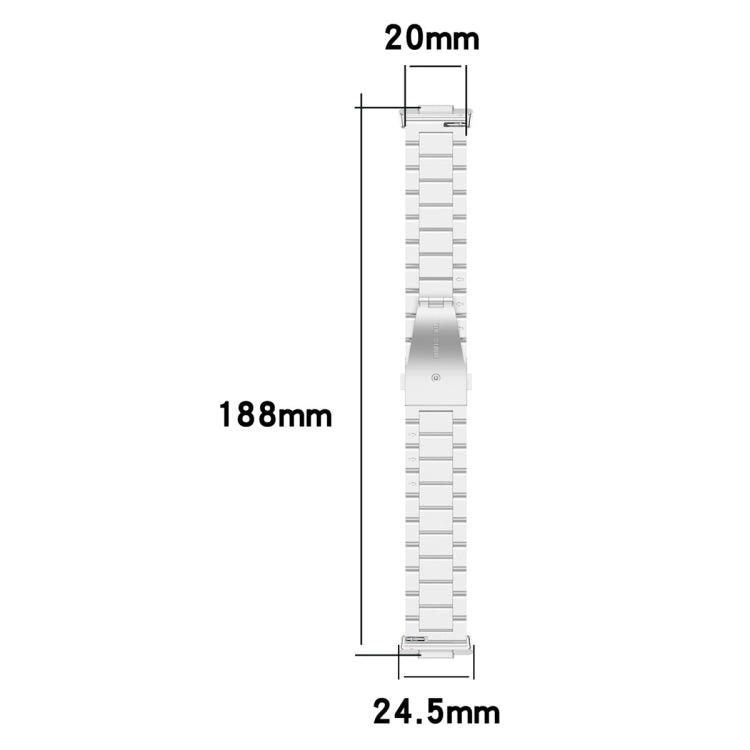 For Huawei Watch Fit 3 Three Bead Stainless Steel Metal Watch Band(Gold) by buy2fix