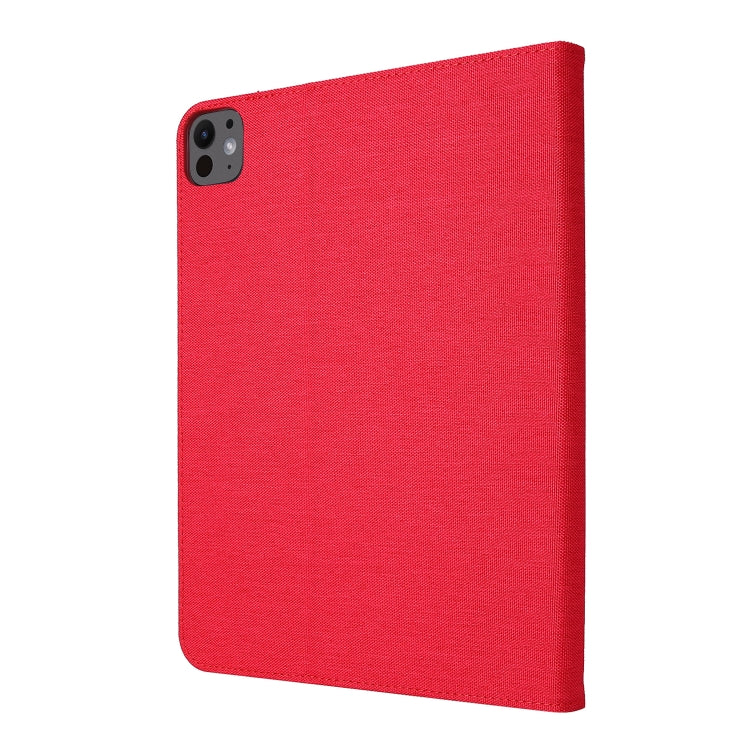For iPad Air 11 2025 / 2024 Fabric Leather Tablet Case(Red) - iPad Air 11 2025 / 2024 Cases by buy2fix | Online Shopping UK | buy2fix