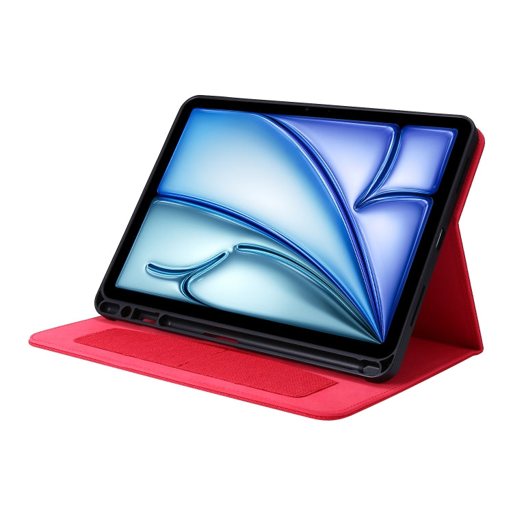 For iPad Air 11 2025 / 2024 Fabric Leather Tablet Case(Red) - iPad Air 11 2025 / 2024 Cases by buy2fix | Online Shopping UK | buy2fix