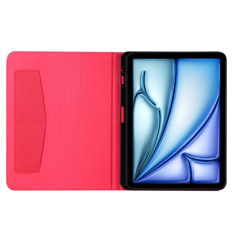 For iPad Air 11 2025 / 2024 Fabric Leather Tablet Case(Red) - iPad Air 11 2025 / 2024 Cases by buy2fix | Online Shopping UK | buy2fix