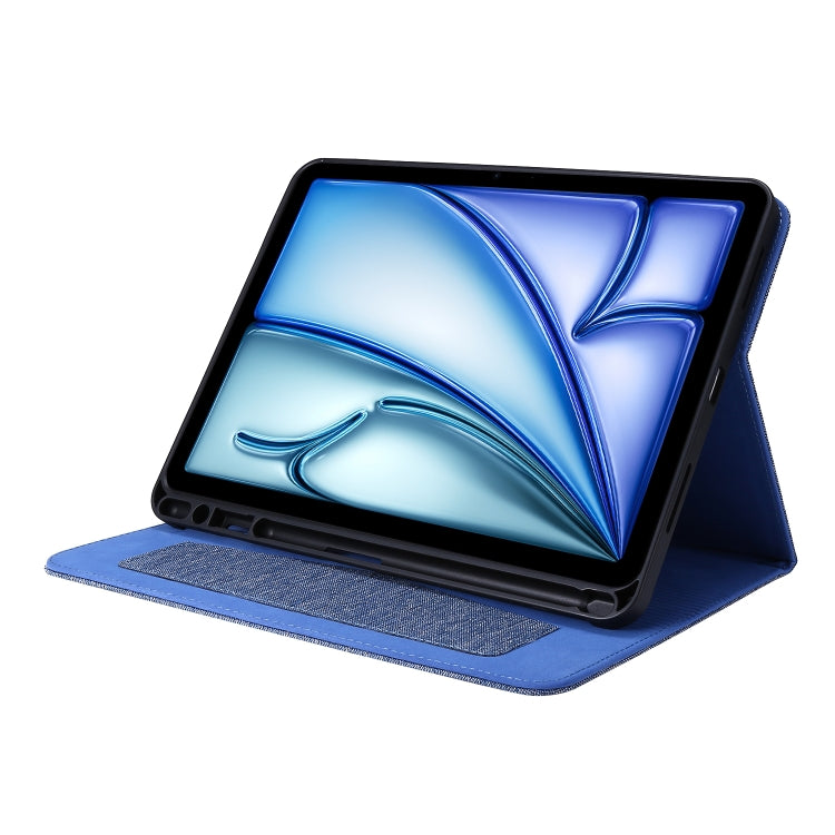 For iPad Air 11 2025 / 2024 Fabric Leather Tablet Case(Blue) - iPad Air 11 2025 / 2024 Cases by buy2fix | Online Shopping UK | buy2fix