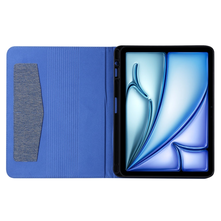 For iPad Air 11 2025 / 2024 Fabric Leather Tablet Case(Blue) - iPad Air 11 2025 / 2024 Cases by buy2fix | Online Shopping UK | buy2fix