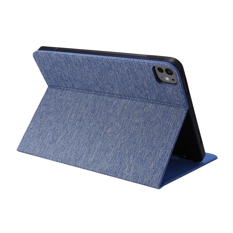 For iPad Air 11 2025 / 2024 Fabric Leather Tablet Case(Blue) - iPad Air 11 2025 / 2024 Cases by buy2fix | Online Shopping UK | buy2fix