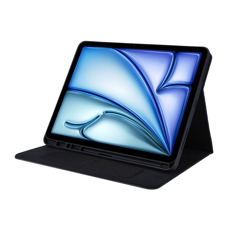 For iPad Air 11 2025 / 2024 Fabric Leather Tablet Case(Black) - iPad Air 11 2025 / 2024 Cases by buy2fix | Online Shopping UK | buy2fix