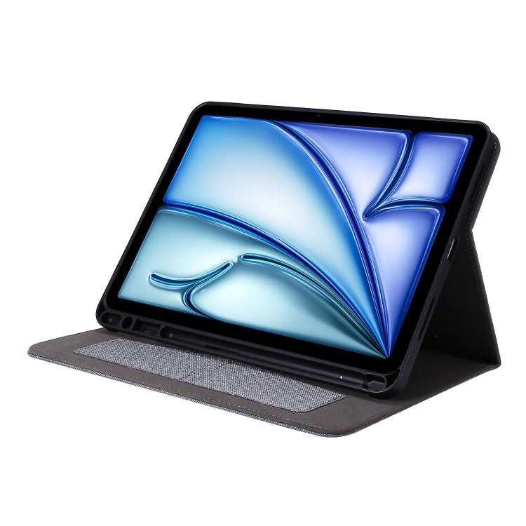 For iPad Air 11 2025 / 2024 Fabric Leather Tablet Case(Grey) - iPad Air 11 2025 / 2024 Cases by buy2fix | Online Shopping UK | buy2fix