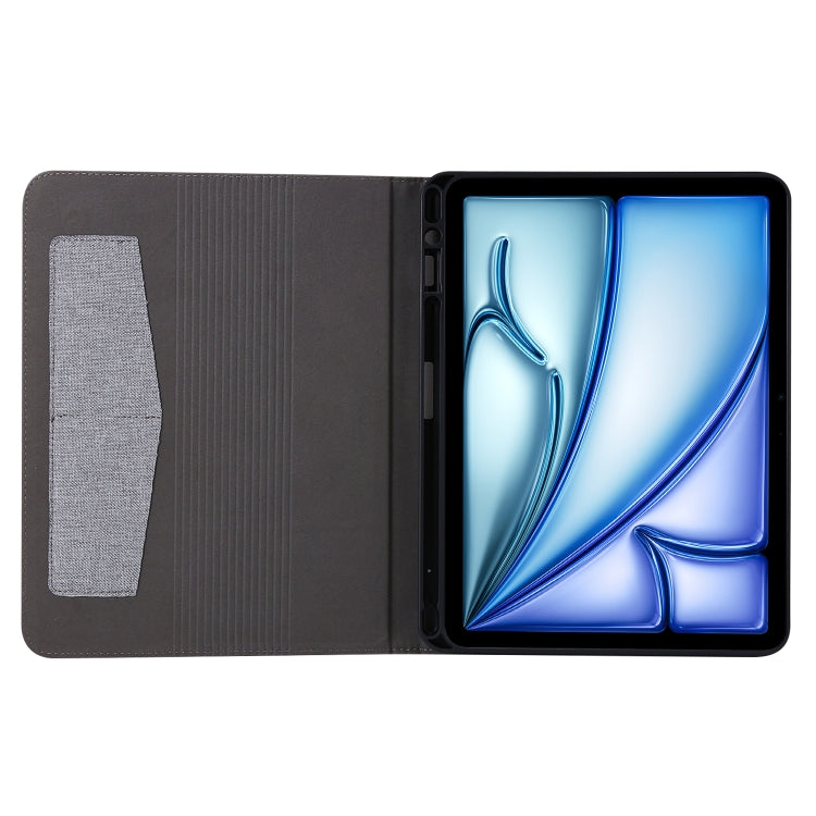 For iPad Air 11 2025 / 2024 Fabric Leather Tablet Case(Grey) - iPad Air 11 2025 / 2024 Cases by buy2fix | Online Shopping UK | buy2fix