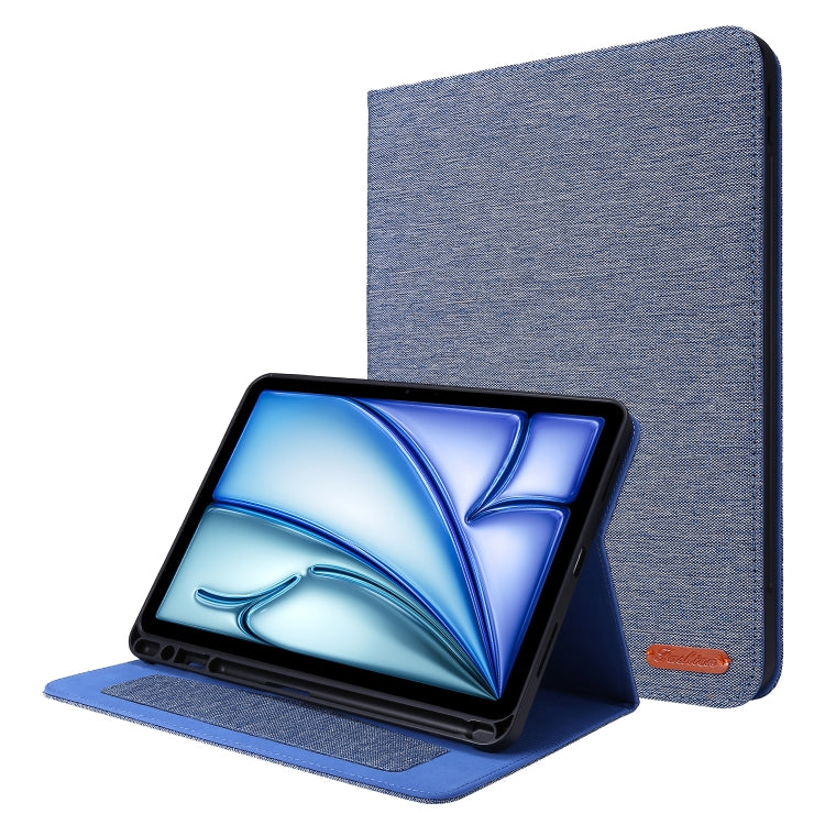 For iPad Air 13 2025 / 2024 Fabric Leather Tablet Case(Blue) - iPad Air 13 2025 / 2024 Cases by buy2fix | Online Shopping UK | buy2fix
