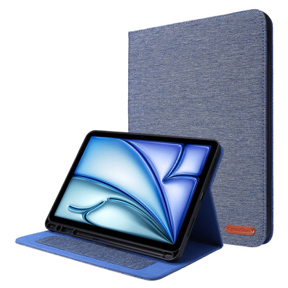 For iPad Air 13 2025 / 2024 Fabric Leather Tablet Case(Blue) - iPad Air 13 2025 / 2024 Cases by buy2fix | Online Shopping UK | buy2fix