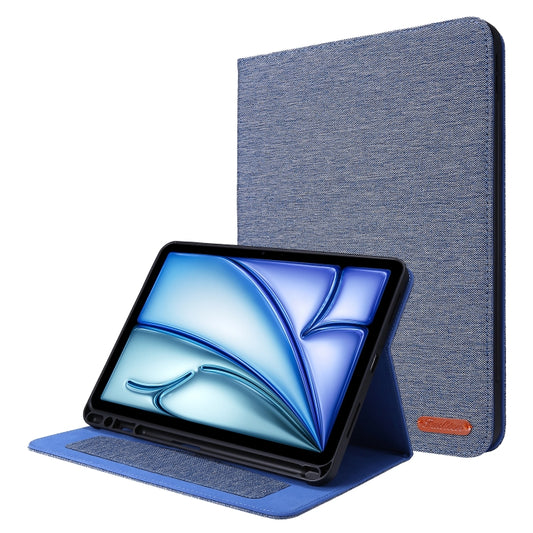 For iPad Air 13 2025 / 2024 Fabric Leather Tablet Case(Blue) - iPad Air 13 2025 / 2024 Cases by buy2fix | Online Shopping UK | buy2fix