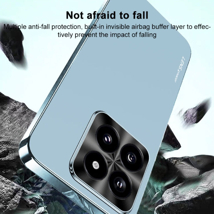 For Xiaomi Redmi K70 AG Frosted Electroplating Acrylic Phone Case(Black) by buy2fix