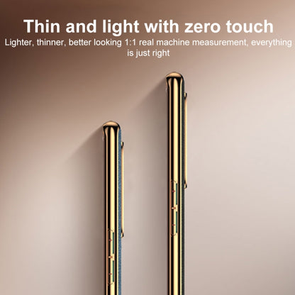 For OPPO Reno9 Electroplating Lambskin Leather Phone Case(Blue) by buy2fix