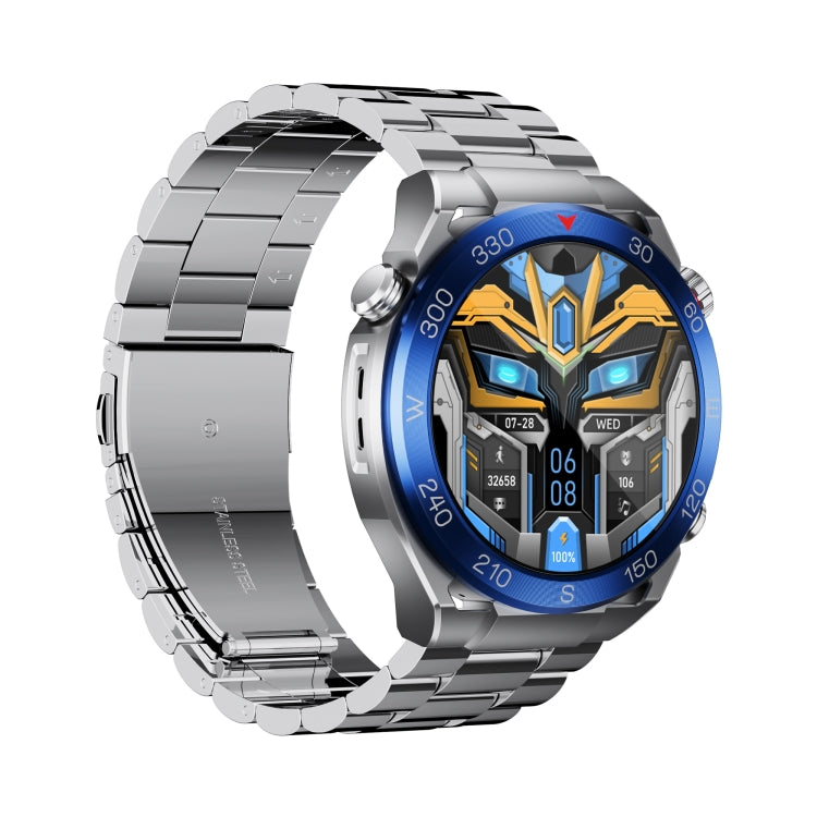 WS-20 1.43 inch IP67 Sport Smart Watch Support Bluetooth Call / Sleep / Blood Oxygen / Heart Rate / Blood Pressure Health Monitor, Steel Strap(Silver) by buy2fix