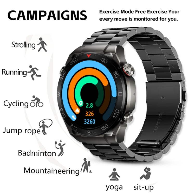 WS-20 1.43 inch IP67 Sport Smart Watch Support Bluetooth Call / Sleep / Blood Oxygen / Heart Rate / Blood Pressure Health Monitor, Silicone Strap(Black) by buy2fix