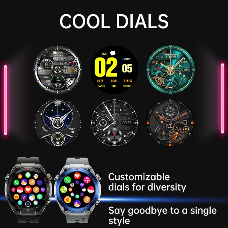 WS-20 1.43 inch IP67 Sport Smart Watch Support Bluetooth Call / Sleep / Blood Oxygen / Heart Rate / Blood Pressure Health Monitor, Silicone Strap(Silver) by buy2fix