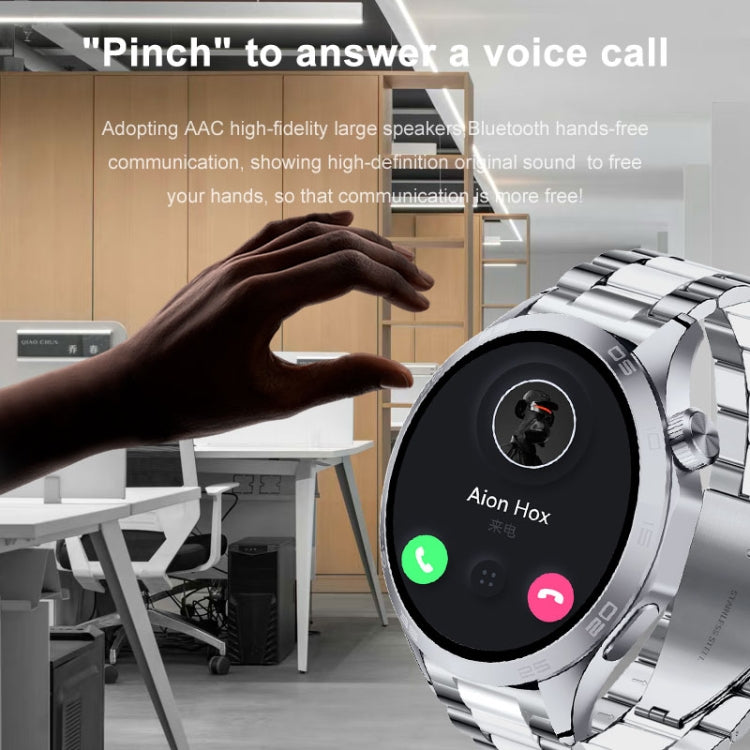 WS-26 1.52 inch IP67 Sport Smart Watch Support Bluetooth Call / Sleep / Blood Oxygen / Heart Rate / Blood Pressure Health Monitor, Steel Strap(Black) by buy2fix