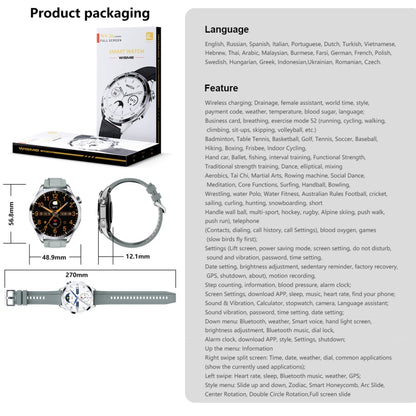 WS-26 1.52 inch IP67 Sport Smart Watch Support Bluetooth Call / Sleep / Blood Oxygen / Heart Rate / Blood Pressure Health Monitor, Silicone Strap(Black) by buy2fix