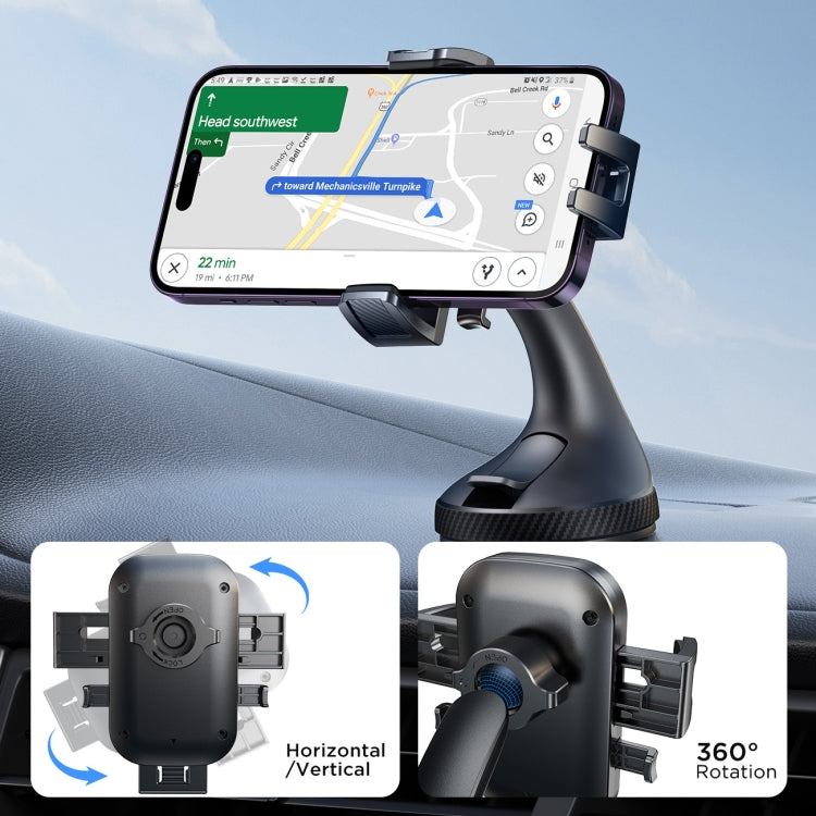 JOYROOM JR-OK6 Car Windshield Phone Holder(Black) - Universal Car Holders by JOYROOM | Online Shopping UK | buy2fix