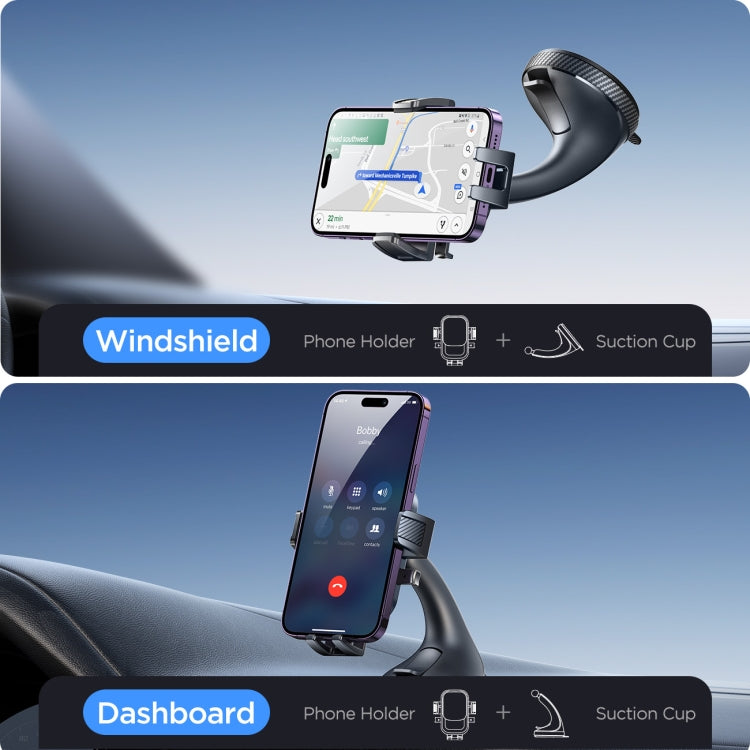 JOYROOM JR-OK6 Car Windshield Phone Holder(Black) - Universal Car Holders by JOYROOM | Online Shopping UK | buy2fix