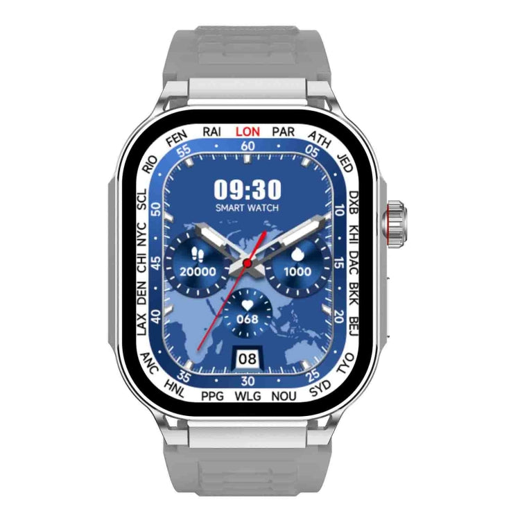 G40S 2.06 inch IP67 BT5.2 Sport Smart Watch, Support Bluetooth Call / Sleep / Blood Oxygen / Heart Rate / Blood Pressure Health Monitor(Grey) by buy2fix