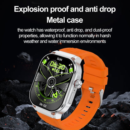 G40S 2.06 inch IP67 BT5.2 Sport Smart Watch, Support Bluetooth Call / Sleep / Blood Oxygen / Heart Rate / Blood Pressure Health Monitor(Orange) by buy2fix