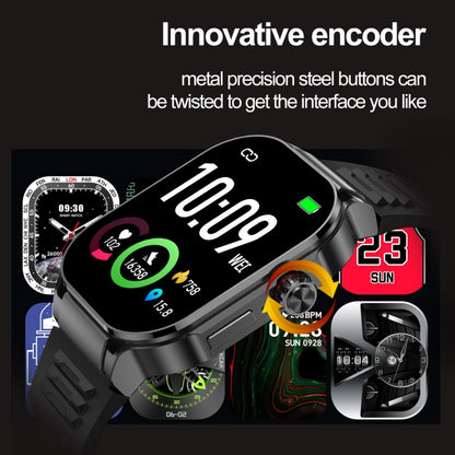 G40S 2.06 inch IP67 BT5.2 Sport Smart Watch, Support Bluetooth Call / Sleep / Blood Oxygen / Heart Rate / Blood Pressure Health Monitor(Black) by buy2fix