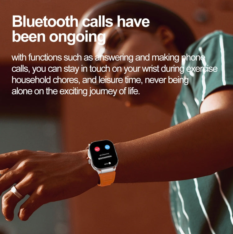 G40S 2.06 inch IP67 BT5.2 Sport Smart Watch, Support Bluetooth Call / Sleep / Blood Oxygen / Heart Rate / Blood Pressure Health Monitor(Orange) by buy2fix