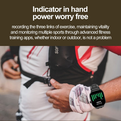 G40S 2.06 inch IP67 BT5.2 Sport Smart Watch, Support Bluetooth Call / Sleep / Blood Oxygen / Heart Rate / Blood Pressure Health Monitor(Black) by buy2fix