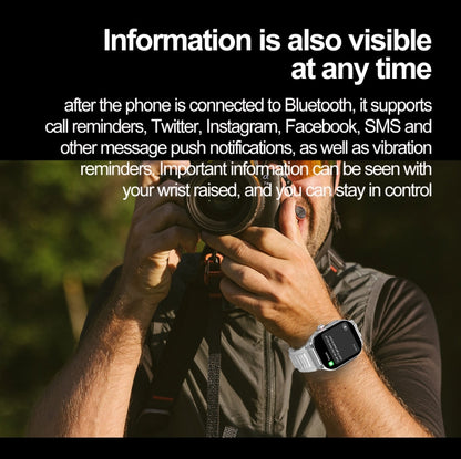 G40S 2.06 inch IP67 BT5.2 Sport Smart Watch, Support Bluetooth Call / Sleep / Blood Oxygen / Heart Rate / Blood Pressure Health Monitor(Silver) by buy2fix