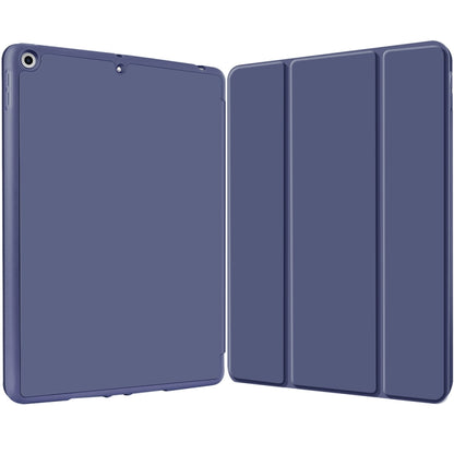 For iPad 10.2 2021 / 2020 / 2019 3-fold TPU Smart Leather Tablet Case with Pen Slot(Royal Blue) - iPad 10.2 Cases by buy2fix | Online Shopping UK | buy2fix