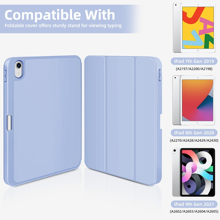 For iPad 2025 / 2022 3-fold TPU Smart Leather Tablet Case with Pen Slot(Ice Blue) - iPad 2025 / 2022 Cases by buy2fix | Online Shopping UK | buy2fix