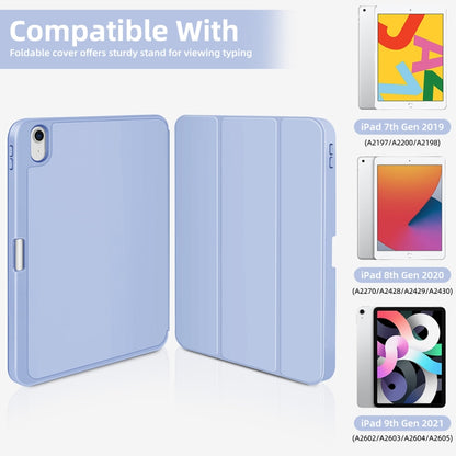 For iPad 2025 / 2022 3-fold TPU Smart Leather Tablet Case with Pen Slot(Ice Blue) - iPad 2025 / 2022 Cases by buy2fix | Online Shopping UK | buy2fix