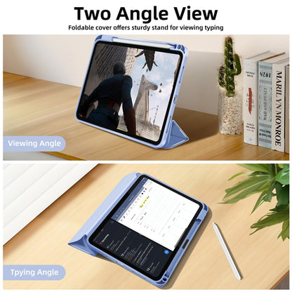 For iPad 2025 / 2022 3-fold TPU Smart Leather Tablet Case with Pen Slot(Ice Blue) - iPad 2025 / 2022 Cases by buy2fix | Online Shopping UK | buy2fix